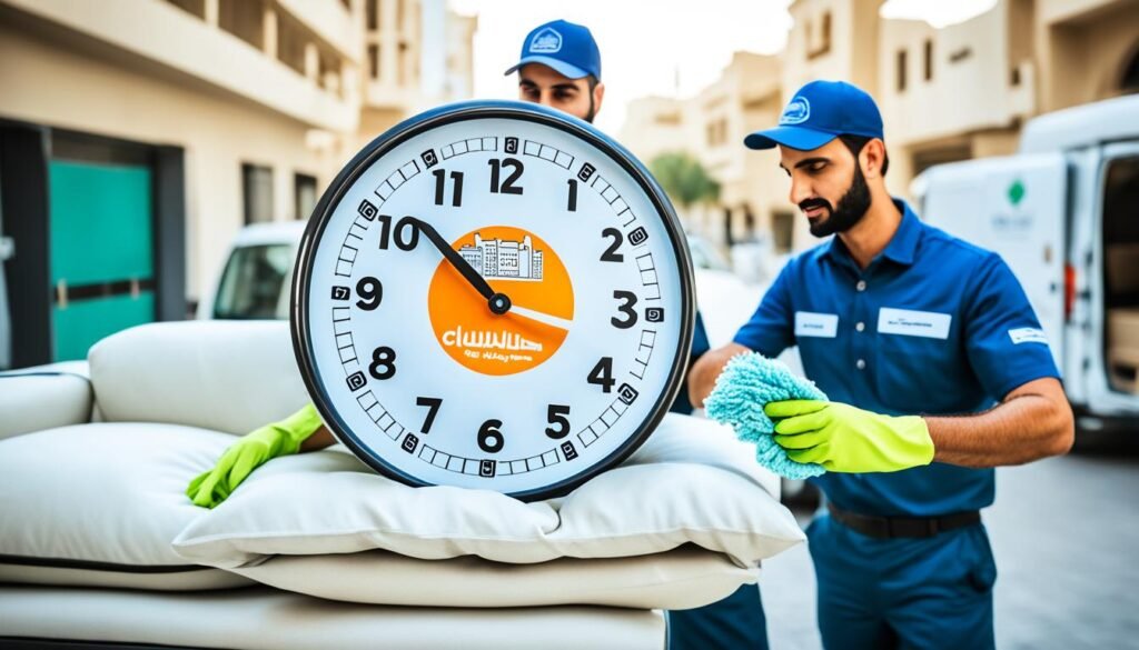 مدة التنظيف والتسليم